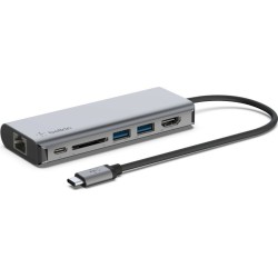 Belkin USB-C 6-in-1 Hub - AVC008BTSGY Belkin USB-C 6-in-1 Hub - AVC008BTSGY
