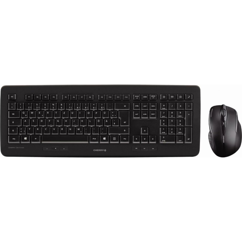 CHERRY DW 5100 toetsenbord Inclusief muis RF Draadloos Amerikaans Engels Zwart - JD-0520EU- / US Inte US Int / QWERTY